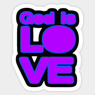 God is Love Purple Sticker